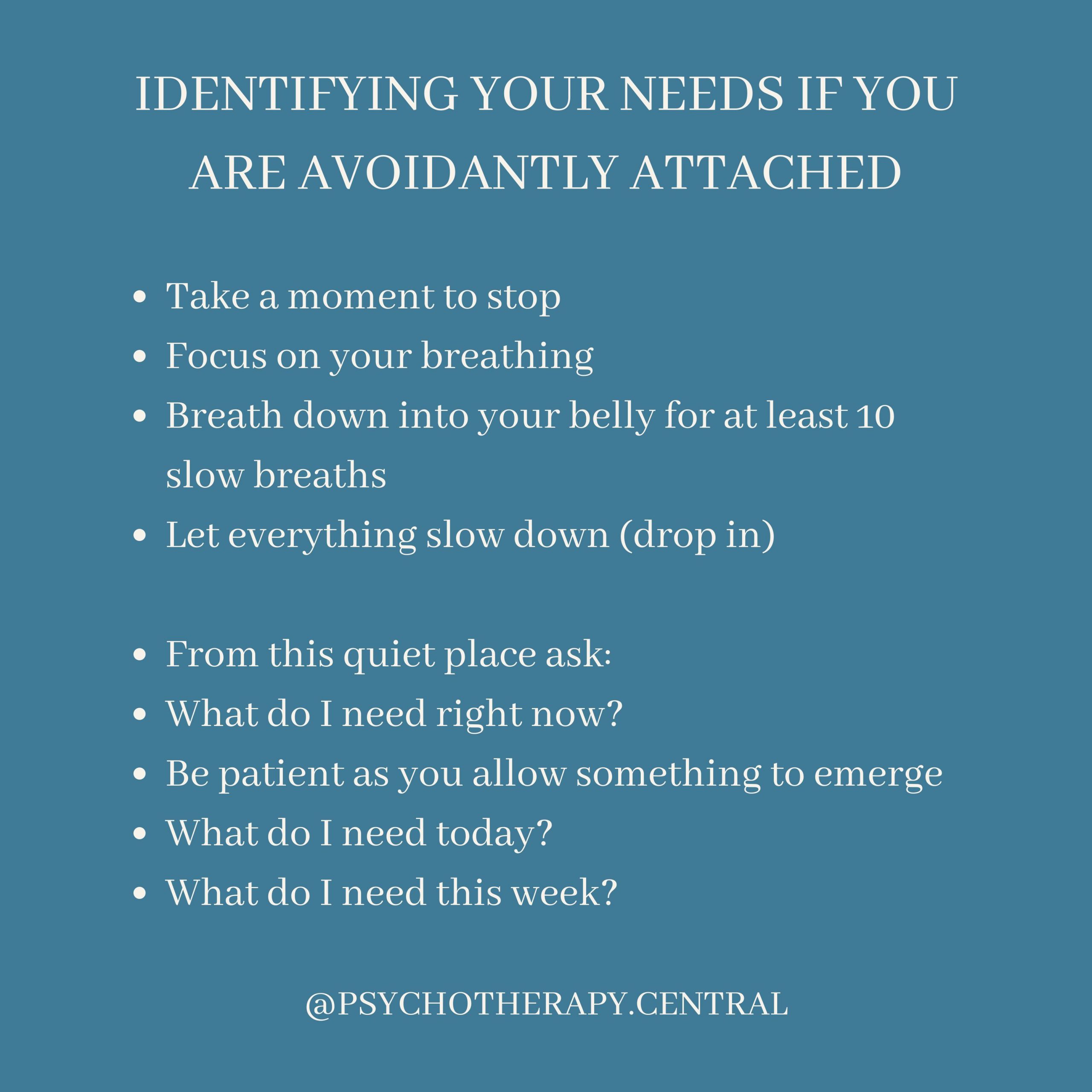 Identifying Your Needs If You Are Avoidantly Attached